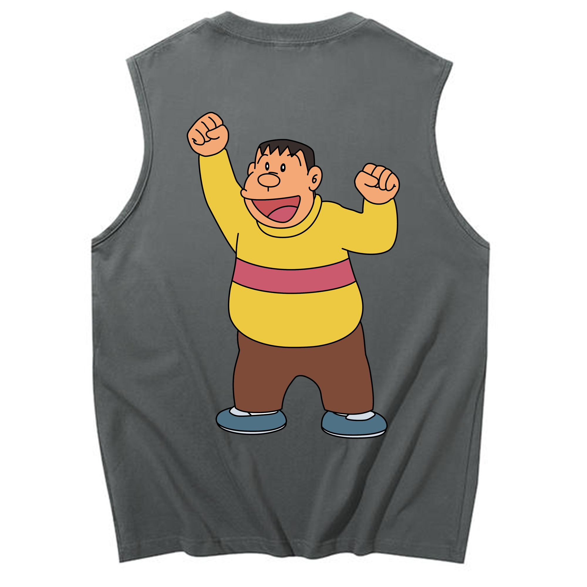 （画像用） ドラえもん 剛田武 Doraemon Gouta Takeshi コットン100％タンクトップ（背面プリント）